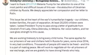 Zelenskiy'den Melania Trump'a Teşekkür