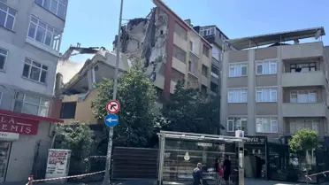Bahçelievler'de Yıkımda 3 Katın Çökmesiyle Büyük Panik