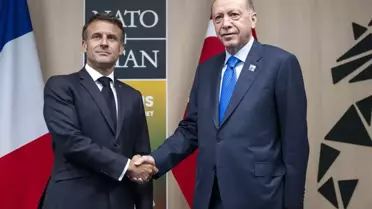 Cumhurbaşkanı Erdoğan, Macron ile görüştü