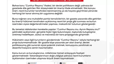 Cumhur Reyonu İddiaları Yalanlandı