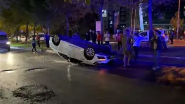 Esenyurt'ta Takla Atan Araçta Sürücü Yaralandı