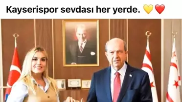 Kayserispor Forması KKTC Cumhurbaşkanı'na Ulaştı