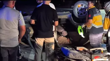 Kaynarca'da Takla Atan Araçta Sürücü Yaralandı