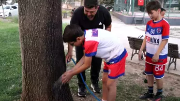 Denizli'de taşıma suyla antrenman çilesi