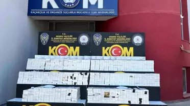 Adana'da Kaçak Tütün ve Makaron Operasyonu