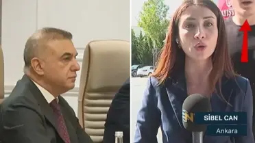Muhabir memur zammını anlatırken arkadan gelen ses yayına damga vurdu