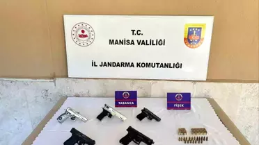 Manisa'da Ruhsatsız Tabanca Operasyonu