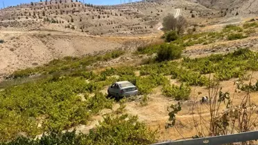 Darende'de Kaza: Üzüm Bağına Uçan Araçta 2 Yaralı