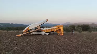 Yatağan'da Yangın Uçağı Kaza Yaptı
