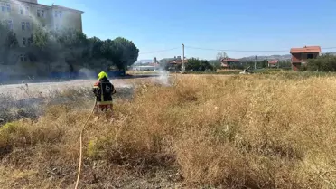 Balıkesir'de Ot Yangını Hızla Söndürüldü