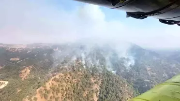 Denizli'deki Orman Yangınına Müdahale Sürüyor