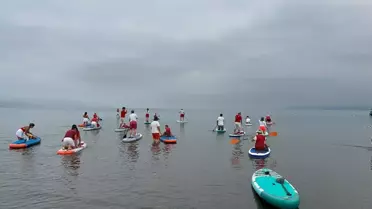 İznik'te Zafer Bayramı'nda Sup Board Gösterisi