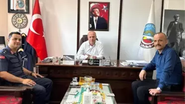 Yeni Jandarma Komutanı Yusuf Soy'dan Belediye Ziyareti