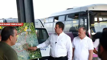 Akyazı'da Tarihi Minibüs Hattı Açıldı