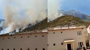Hakkari'de Makilik Alanda Yangın