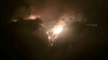 Denizli'de Yangınla Mücadele Devam Ediyor