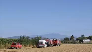 İzmir'de Eğitim Uçağı Tarla Üzerine Düştü