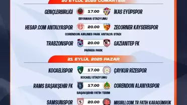 Süper Lig'de 5'nci ve 6'ncı hafta maç programı belli oldu