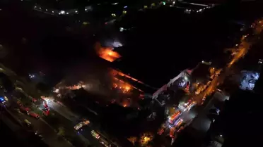 Kayseri'deki Fabrikada Çıkan Yangın 9 Saattir Sürüyor