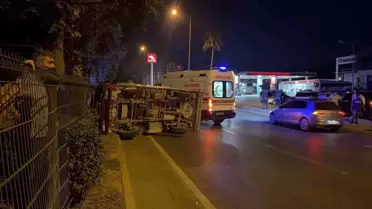 Gazipaşa'da Kamyonet Devrildi: İki Yaralı