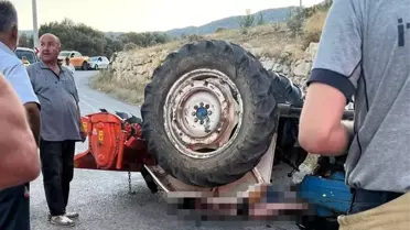 Traktör Devrildi, Sürücü Hayatını Kaybetti