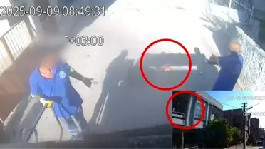 Baba ve oğlu temizlik işçisini darbetti