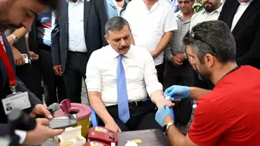Erzurum Valisi Çiftçi, Kan Bağışı Etkinliğine Katıldı