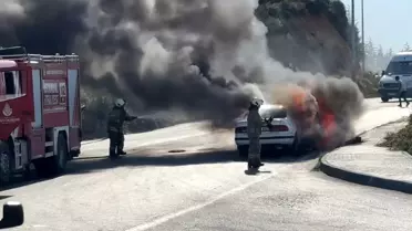 Arnavutköy'de LPG'li Araç Yangını