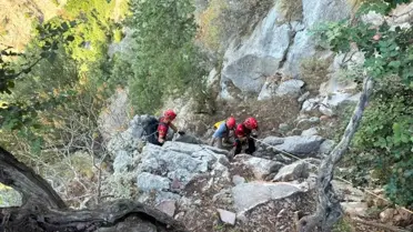 Fethiye'de Mahsur Kalan Alman Turist Kurtarıldı