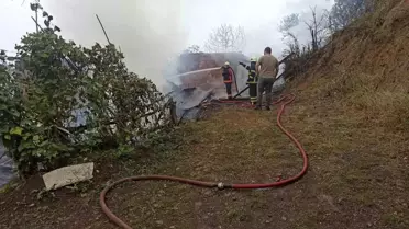 Artvin'de Yangın: 4 Ev Küle Döndü