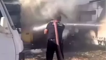 Demre'de Karavan Yangını