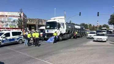 Konya'da Tırın Çarptığı Anne Hayatını Kaybetti