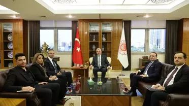 Filistin'in Ankara Büyükelçisi Faed Mustafa, Ticaret Bakanı Ömer Bolat'a veda ziyaretinde bulundu