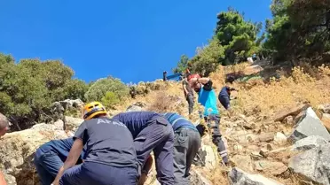 Uçurumdan Düşen Adam Kurtarıldı