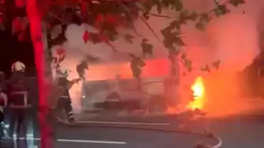 Diyarbakır'da Minibüs Yangını