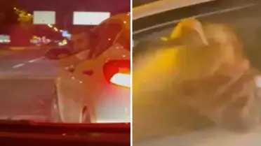 Araca yanaştı, biber gazını sıktı! Trafikte dehşet anları