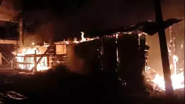 Tirebolu'da Yangın: Bir Ton Fındık Yandı