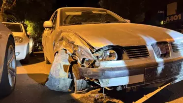 Denizli'de Kaçan Sürücü Kaza Yaptı