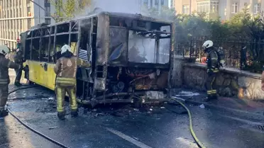 Ümraniye'de İETT Otobüsü Alev Aldı