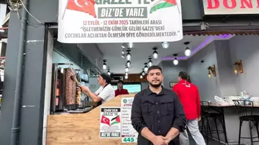 İzmir'deki Dönerci Gazze'ye Bağışta Bulundu