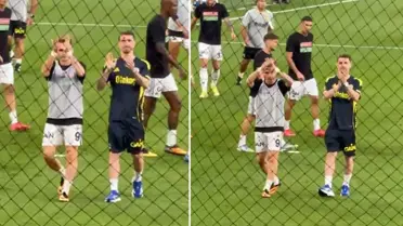 Mert Hakan Yandaş ve Kerem Aktürkoğlu, taraftarın isteğine kayıtsız kalamadı