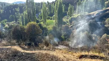 Pütürge'de Bahçede Yangın Çıktı