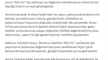 RTÜK'ten Aile Yılı Açıklaması