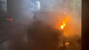 Çorlu'da Otomobil Yangını Söndürüldü