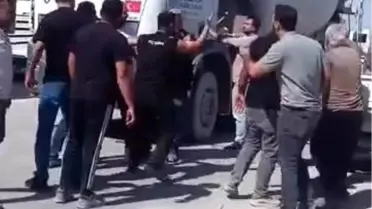 Hatay'da Beton Mikserine Yumruk