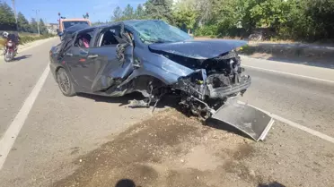 Keşan'da Takla Atan Araçta Sürücü Yaralandı