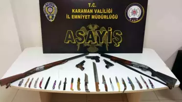 Karaman'da Uyuşturucu ve Silah Operasyonu