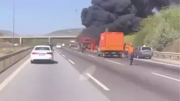 Tarsus'ta Otobüs Yangını