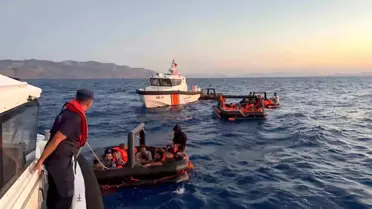 Marmaris'te 74 Düzensiz Göçmen Kurtarıldı