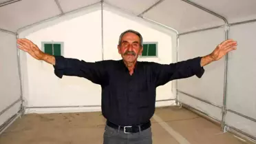 Amasya'da Çiftçilere Güneş Enerjili Çadır Desteği